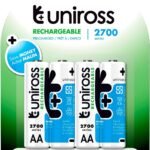 Piles Rechargeables Uniross AA/HR6 X2/X4