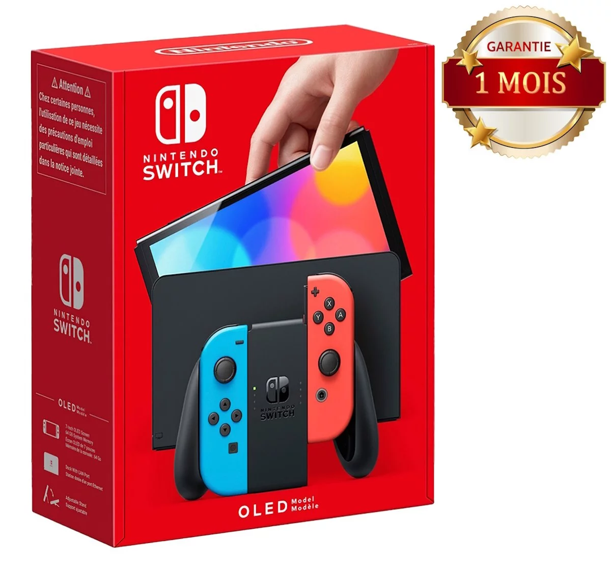 Nintendo Switch Oled + Puce + 128GO + Jeux – Image 1