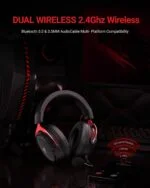Casque Gaming NUBWO G07-BT Wireless + Bluetooth + Filaire – Image 15