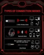 Casque Gaming NUBWO G07-BT Wireless + Bluetooth + Filaire – Image 16