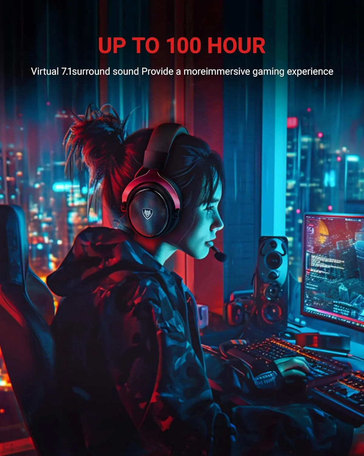 Casque Gaming NUBWO G07-BT Wireless + Bluetooth + Filaire – Image 13