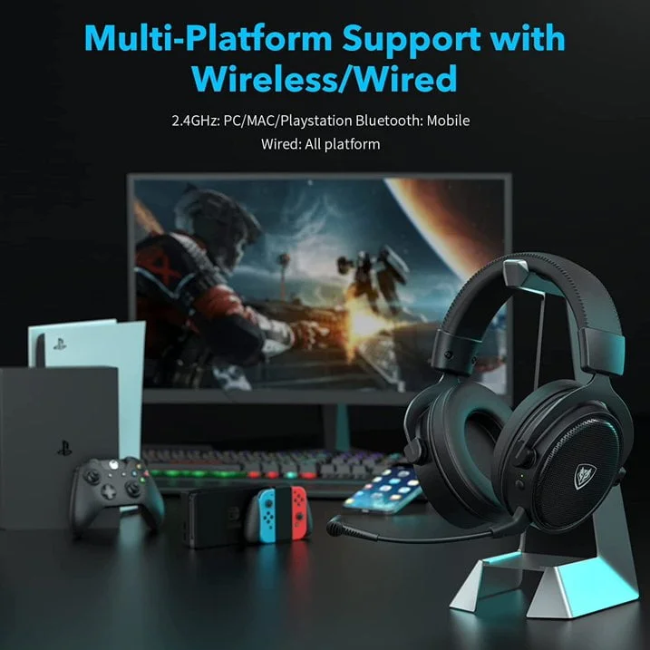 Casque Gaming NUBWO G07-BT Wireless + Bluetooth + Filaire – Image 6