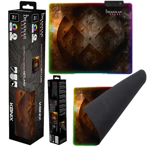 Tapis de souris gamer KONIX HETLAND RGB/L
