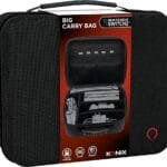 Sacoche de Protection et Transport Konix Console Nintendo Switch 2 - Filets Rangement Accessoires - 14 Compartiments Jeux - Noir